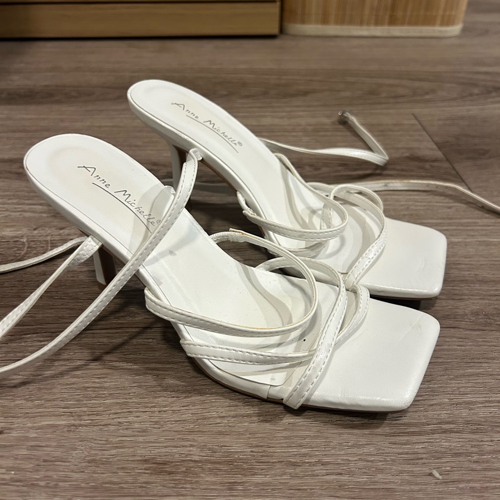 White Strappy Heels